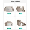 BAGSMART Crossbody Bags for Women, Puffer Cute Bum Bag with Pouch(Sage)