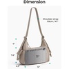 BAGSMART Crossbody Hobo Bags for Women, Small Puffer Everyday Purse(Creamy Brown)