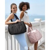 BAGSMART For Spirit Airlines Personal Item Bag, 23L Foldable Weekender Bags for Women Gym Tote Overnight Bag for Travel(Purple)