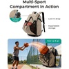 BAGSMART Gym Backpack for Men with Shoe Compartment for Multi-Sport(Dark Grey)
