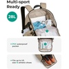 BAGSMART Gym Backpack for Men with Shoe Compartment for Multi-Sport(Light Brown)