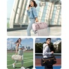 BAGSMART Gym Bag for Men & Women, Lightweight Duffel with Shoe Compartment, Weekender Bags with Wet Pocket, Workout Overnight Carry on for Travel, Beige(Beige)