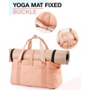 BAGSMART Gym Bag for Women, Carry on Weekender Overnight Bag, Travel Duffel Bags with Trolley Sleeve, Personal Item Travel Bag Tote Bag Workout Dance Bag(Black,Medium)(Orange)