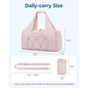 BAGSMART Gym Bag for Women, Lightweight Duffel with Shoe Compartment, Tote Bag with Wet Pocket for Yoga Travel, Pink(Chocolate)