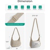 BAGSMART Quilted Crossbody Bags for Women, Travel Purses Hobo Shoulder Bag(Iced Lavender)