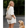 BAGSMART Quilted Crossbody Bags for Women, Travel Purses Hobo Shoulder Bag(Latte Brown)