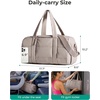 BAGSMART Reiki Gym Bag for Women Puffy Yoga Mat Travel Weekender Duffle Bag(Camel)