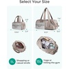 BAGSMART Reiki Gym Bag for Women Puffy Yoga Mat Travel Weekender Duffle Bag(Sand Brown)