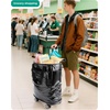 BAGSMART Rolling Duffle Bag with Wheels, Travel Duffel Luggage Bag for Men, Water Repellent Heavy Duty for Travel Camp, Black, Large, 70L(Charcoal)