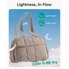 BAGSMART Small Gym Bag for Women, 2 Set Travel Duffel Bags, Black(Camel)
