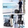BAGSMART Travel Duffel Bags with Dividers, 32L Gym Duffle Bag with Laptop Compartment, Carry On Weekender Overnight Bag, Shoe Bag, PVC Wet Pocket, Dark Brown(Black Grey)