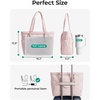 BAGSMART Yoga Pilates Tote Bag for Women with Knotted Handle, Gym Bag(Baby Pink)