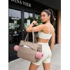 BAGSMART Yoga Pilates Tote Bag for Women with Knotted Handle, Gym Bag(Camel)