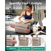 BAGSMART Yoga Pilates Tote Bag for Women with Knotted Handle, Gym Bag(Chocolate)
