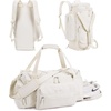 BAGSMART 4-IN-1 Gym Bag for Women Men, TSA Duffle Bag for Travel(D-Beige)
