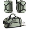 BAGSMART 4-IN-1 Gym Bag for Women Men, TSA Duffle Bag for Travel(Greenish Gray)