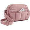 BAGSMART Cross Body Purse, Mini Crossbody Bags for Women Travel Purse(01-dark Pink)