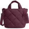 BAGSMART Crossbody Bags for Women, Lightweight Purses for Women, Quilted Puffer Tote Handbags for Daily Use,Shop,Travel(Cherry Red)