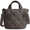 BAGSMART Crossbody Bags for Women, Lightweight Purses for Women, Quilted Puffer Tote Handbags for Daily Use,Shop,Travel(Grey)