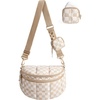 BAGSMART Crossbody Bags for Women, Puffer Cute Bum Bag with Pouch(Checkered)