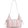BAGSMART Crossbody Hobo Bags for Women, Small Puffer Everyday Purse(Candy Pink)