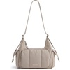 BAGSMART Crossbody Hobo Bags for Women, Small Puffer Everyday Purse(Creamy Brown)