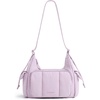 BAGSMART Crossbody Hobo Bags for Women, Small Puffer Everyday Purse(Iced Lavender)