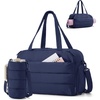 BAGSMART Gym Bag for Women, Lightweight Duffel with Shoe Compartment, Tote Bag with Wet Pocket for Yoga Travel, Pink(Deep Blue)