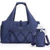 BAGSMART Gym Bag for Women, Lightweight Duffel with Shoe Compartment, Tote Bag with Wet Pocket for Yoga Travel, Pink(Navy Blue)
