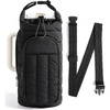 BAGSMART Magnetic 40oz Water Bottle Holder with Strap, Crossbody Purse Gym Accessories for Women(Charcoal)