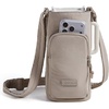 BAGSMART Magnetic 40oz Water Bottle Holder with Strap, Crossbody Purse Gym Accessories for Women(Khaki)