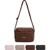 BAGSMART Mini Foldable Crossbody Bags for Women, Cute Travel Purses(Chocolate)