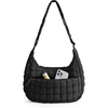 BAGSMART Quilted Crossbody Bags for Women, Travel Purses Hobo Shoulder Bag(Black)