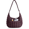 BAGSMART Quilted Crossbody Bags for Women, Travel Purses Hobo Shoulder Bag(Dark Cherry)
