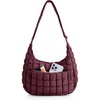 BAGSMART Quilted Crossbody Bags for Women, Travel Purses Hobo Shoulder Bag(Deep Cherry Red)