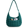 BAGSMART Quilted Crossbody Bags for Women, Travel Purses Hobo Shoulder Bag(Deep Teal)