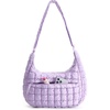 BAGSMART Quilted Crossbody Bags for Women, Travel Purses Hobo Shoulder Bag(Iced Lavender)