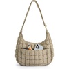 BAGSMART Quilted Crossbody Bags for Women, Travel Purses Hobo Shoulder Bag(Latte Brown)