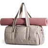 BAGSMART Reiki Gym Bag for Women Puffy Yoga Mat Travel Weekender Duffle Bag(Camel)