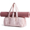BAGSMART Reiki Gym Bag for Women Puffy Yoga Mat Travel Weekender Duffle Bag(Candy Pink)