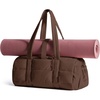 BAGSMART Reiki Gym Bag for Women Puffy Yoga Mat Travel Weekender Duffle Bag(Cocoa Brown)