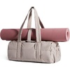 BAGSMART Reiki Gym Bag for Women Puffy Yoga Mat Travel Weekender Duffle Bag(Sand Brown)