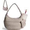 BAGSMART Shoulder Bag for Women Small Puffer Purses Crossbody Bag(Camel)