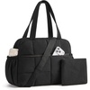 BAGSMART Small Gym Bag for Women, 2 Set Travel Duffel Bags, Black(Black)