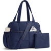 BAGSMART Small Gym Bag for Women, 2 Set Travel Duffel Bags, Black(Navy)