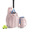 BAGSMART Tennis Gym Bag for Women, 2-in-1 Pickleball Backpack Sports Duffle(Baby Pink)