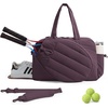 BAGSMART Tennis Gym Bag for Women, 2-in-1 Pickleball Backpack Sports Duffle(Blackberry Purple)