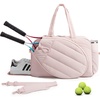 BAGSMART Tennis Gym Bag for Women, 2-in-1 Pickleball Backpack Sports Duffle(Candy Pink)