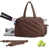 BAGSMART Tennis Gym Bag for Women, 2-in-1 Pickleball Backpack Sports Duffle(Mocha Brown)