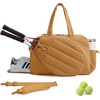 BAGSMART Tennis Gym Bag for Women, 2-in-1 Pickleball Backpack Sports Duffle(Oxidized Gold)